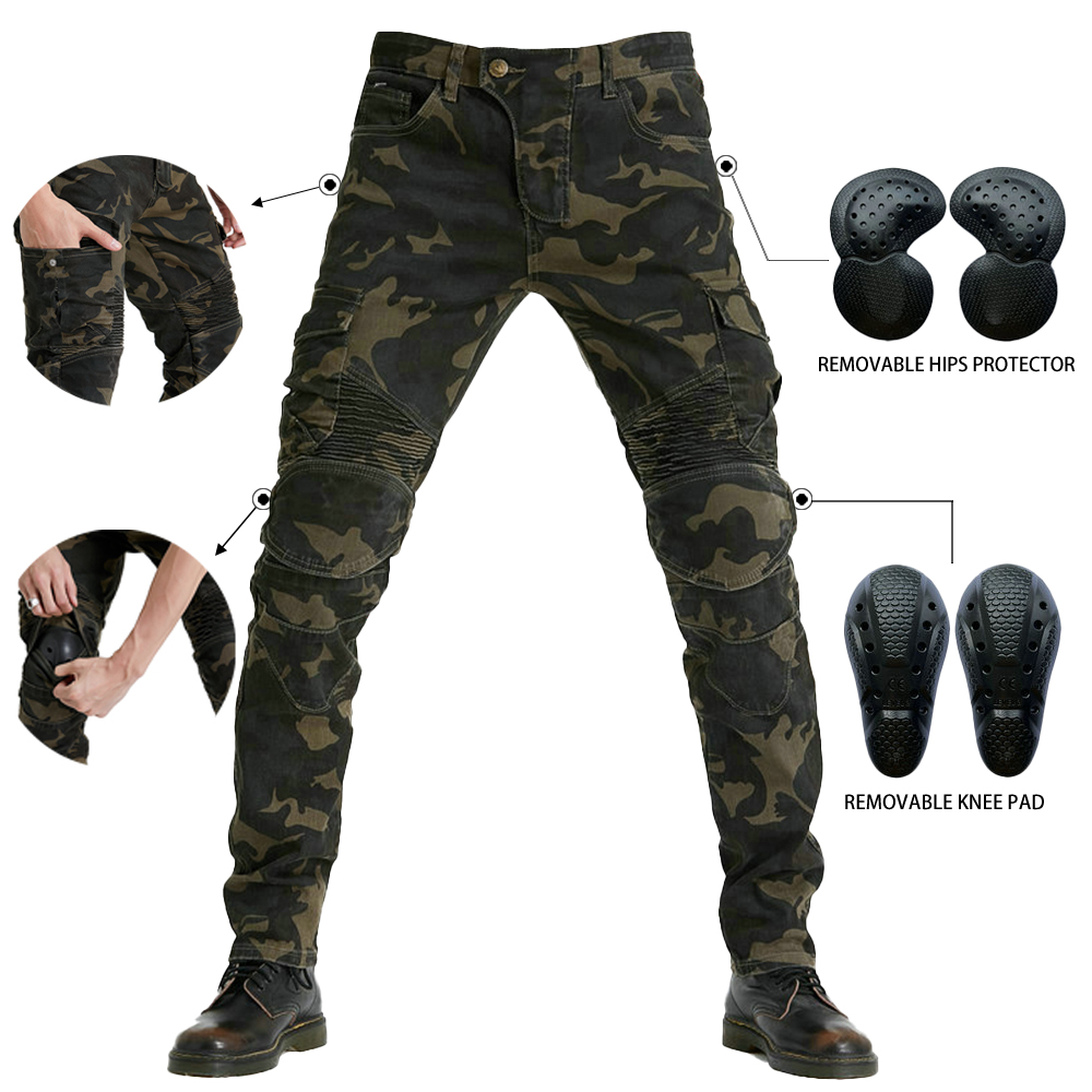 Motorcycle Gear Jeans - 2025年新型メンズバイク装備保護ギアロードレーシングストレッチアウトドアライディングライダーカモジーンズパンツマルチカラーオプション
