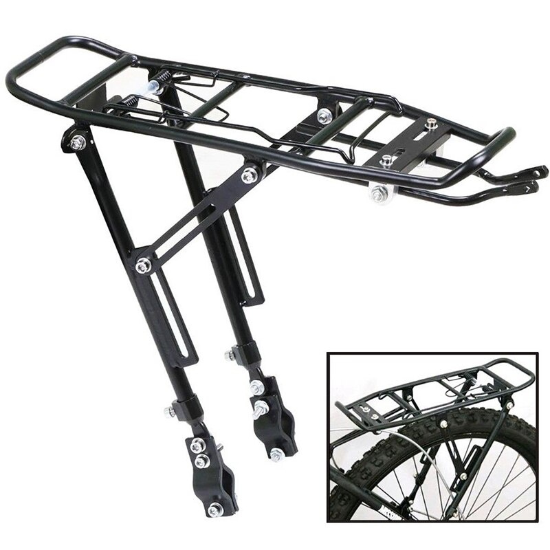 Tail Bag Rack - 1PC 合金リア自転車ラックキャリアバッグ荷物サイクルマウンテンバイクブラック