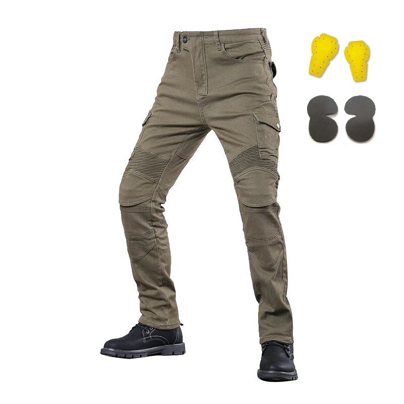 Motorcycle Gear Jeans - 新しいモト機器男性用オートバイパンツパンタロンモトクロスベルト保護具オートバイ運転免許証テストモトジーンズ