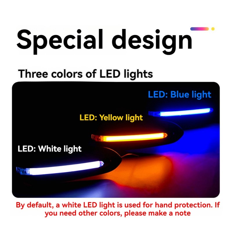 Motorcycle Gear Protection - 珍しいオートバイ保護具防風ハンドルバーハンドガードバイクアクセサリーLED点滅プロテクターシールドユニバーサル