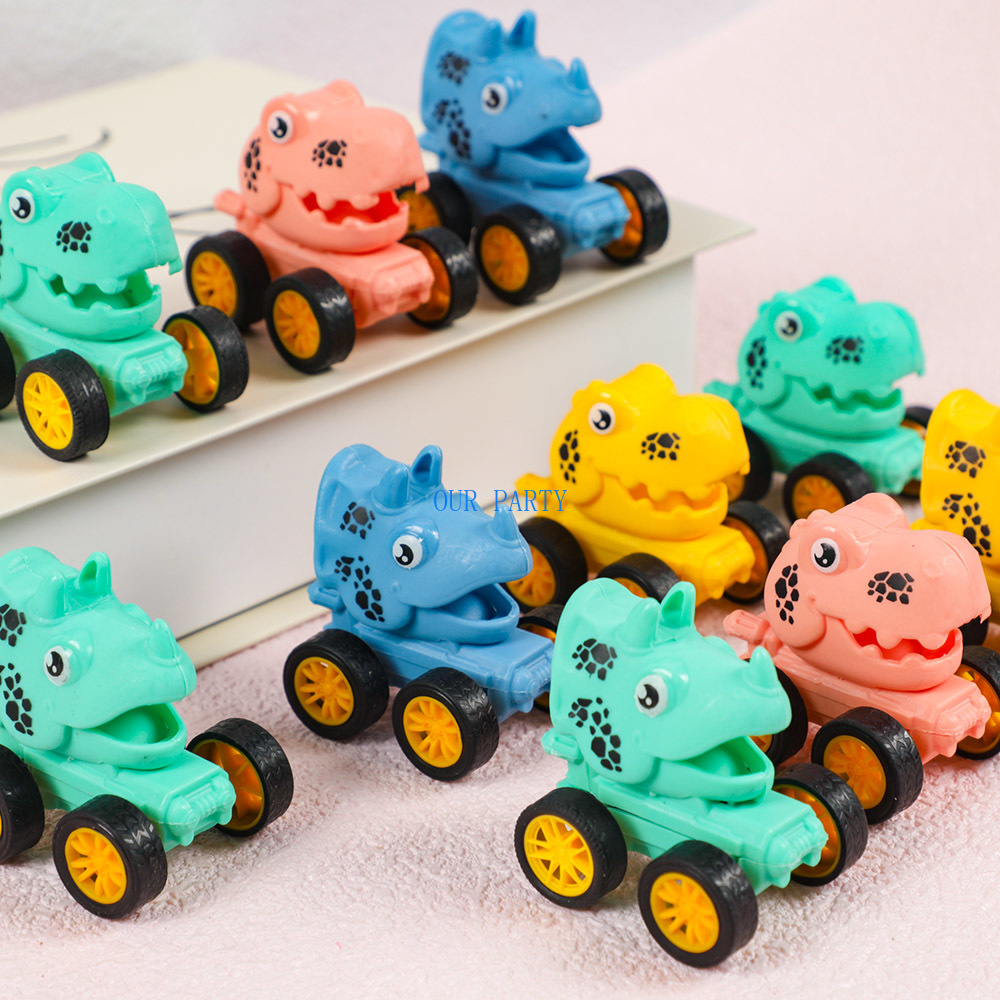 Tail Bag Rack - 10 個かわいいミニ恐竜プルバック車のおもちゃ子供の誕生日パーティーの好意ピニャータフィラーハロウィンギフトおやつバッグ学校賞