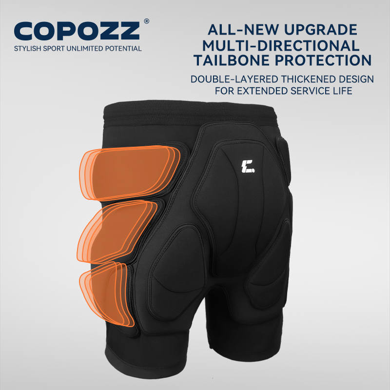 Motorcycle Gear Protection - COPOZZ アップグレードされたスキーニーパッド オートバイ スケート スポーツ保護 スキー