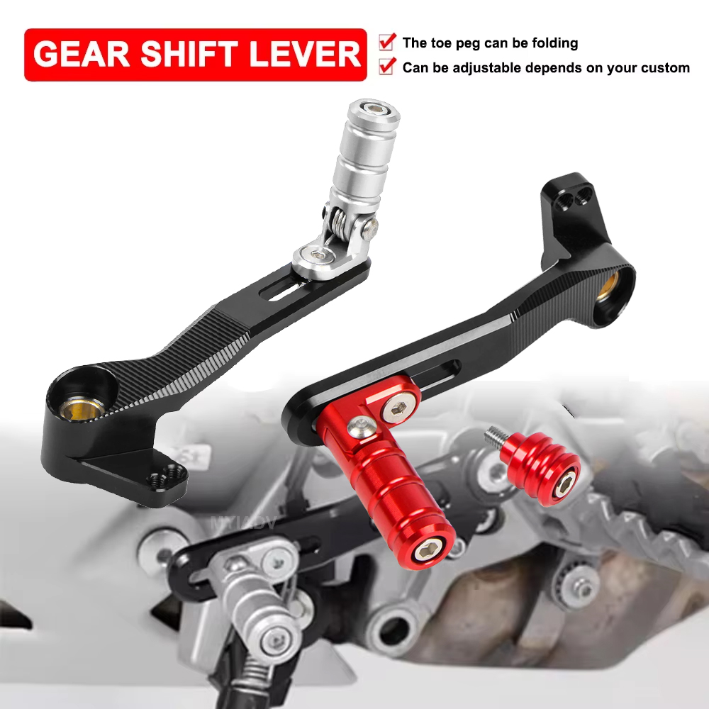 Motorcycle Gear Lever Extender - オートバイシフト拡張可能なギアシフターペダルレバードゥカティムルティストラーダ V4 V4S 2020-2022 2023 調整可能な折りたたみつま先ペグ