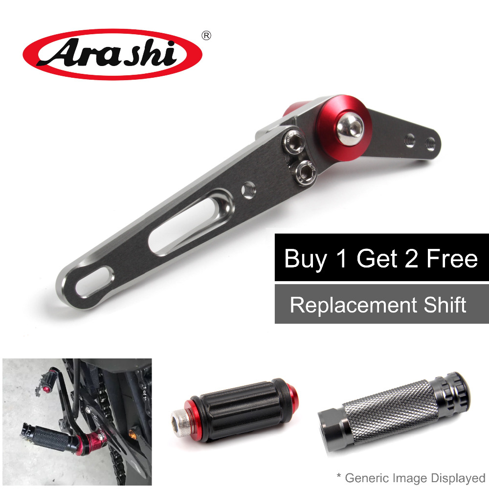 Motorcycle Gear Lever Extender - Arashi調整可能な保護ケース交換用シフトリンクレバーギアセレクターオートバイフットレストスペアパーツフットペグ1個