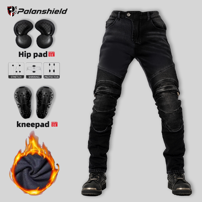 Motorcycle Gear Jeans - 冬用バイクパンツ 暖かい メンズ ケブラー ジーンズ アウトドア用