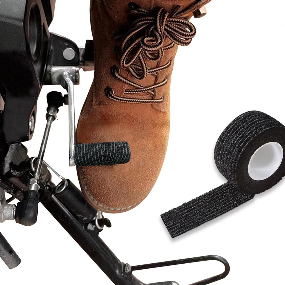 Motorcycle Gear Slipping - オートバイシフターシューズプロテクター調節可能な弾性ストラップラバーブーツカバー滑り止めギアシフトガードバイクアクセサリー