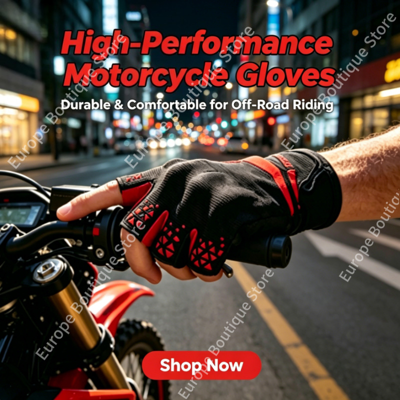 Motorcycle Wearing Gear - 2026 新しい男性女性夏ハーフフィンガーオートバイ手袋薄型抗落下通気性アンチスリップ耐摩耗性レーシングバイクギア