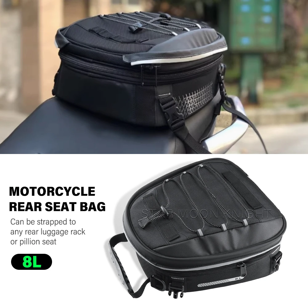 Tail Bag Rack - オートバイリアシートバッグ荷物ラックテールバッグ防水トラベルツールバッグ BMW、ベネリ、ヤマハ、ホンダ、スズキ用