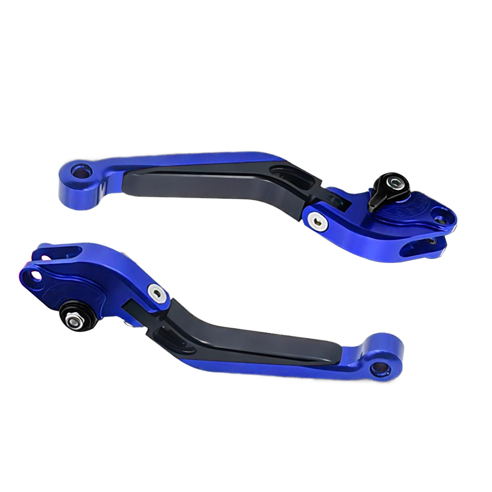 1 ペアオートバイブレーキクラッチレバーハンドル 6 ギアポ - Motorcycle Gear Blue のレビューと価格
