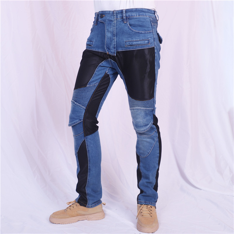 メンズ夏用通気性バイクライディングジーンズ、アウトドアモトク - Motorcycle Gear Jeans のレビューと価格