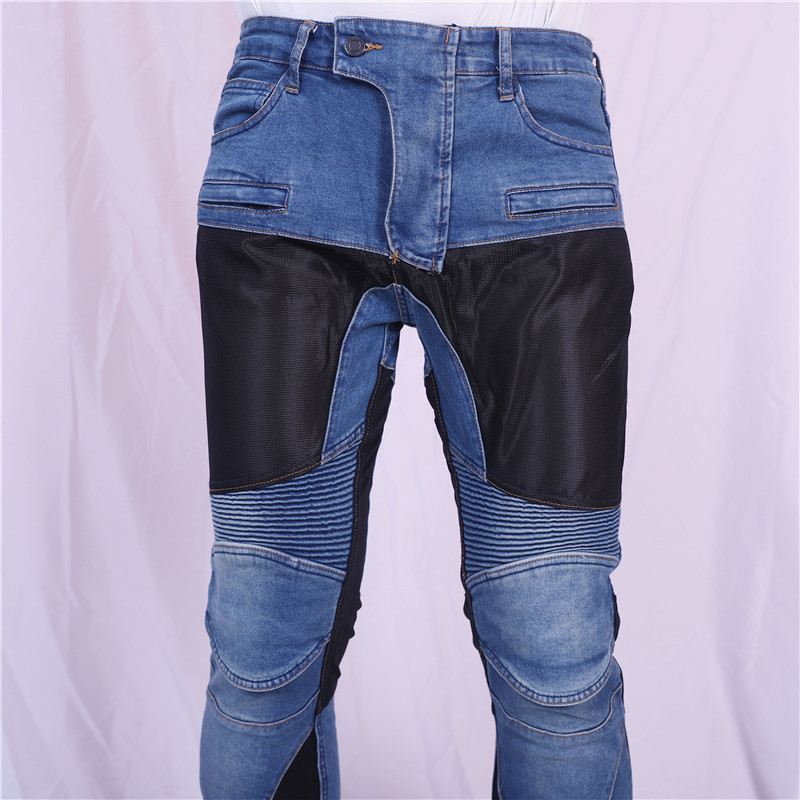 メンズ夏用通気性バイクライディングジーンズ、アウトドアモトク - Motorcycle Gear Jeans のレビューと価格