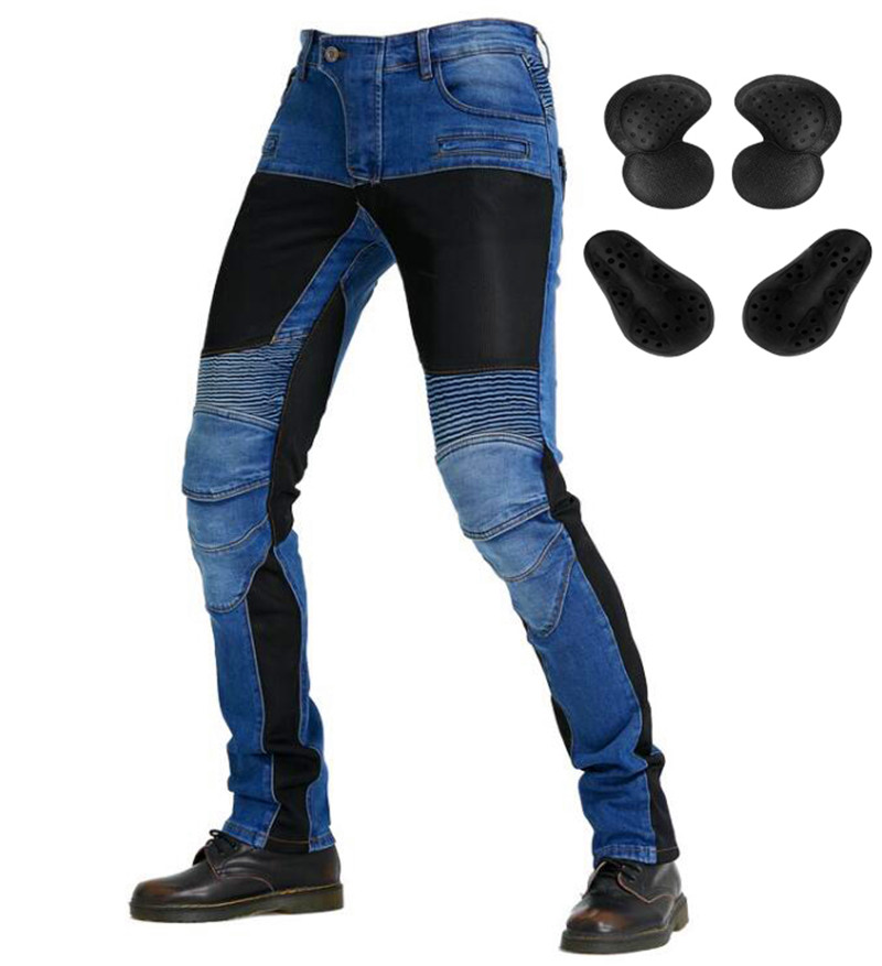 オートバイのパンツ,4ピース,保護服,ランニングパンツ,バイ - Motorcycle Gear Jeans のレビューと価格