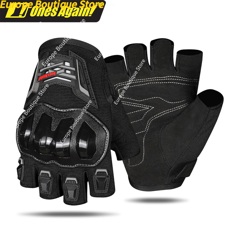 夏用通気性ハーフフィンガーオートバイグローブ、耐衝撃・滑り止 - Motorcycle Wearing Gear のレビューと価格