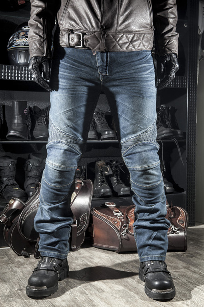 男性用の落下防止保護付きモーターサイクリスト,屋外保護具,4 - Motorcycle Gear Jeans のレビューと価格