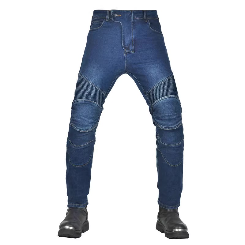男性用の黒とグレーのモトクロスパンツ,取り外し可能な鎧,保護 - Motorcycle Gear Jeans のレビューと価格