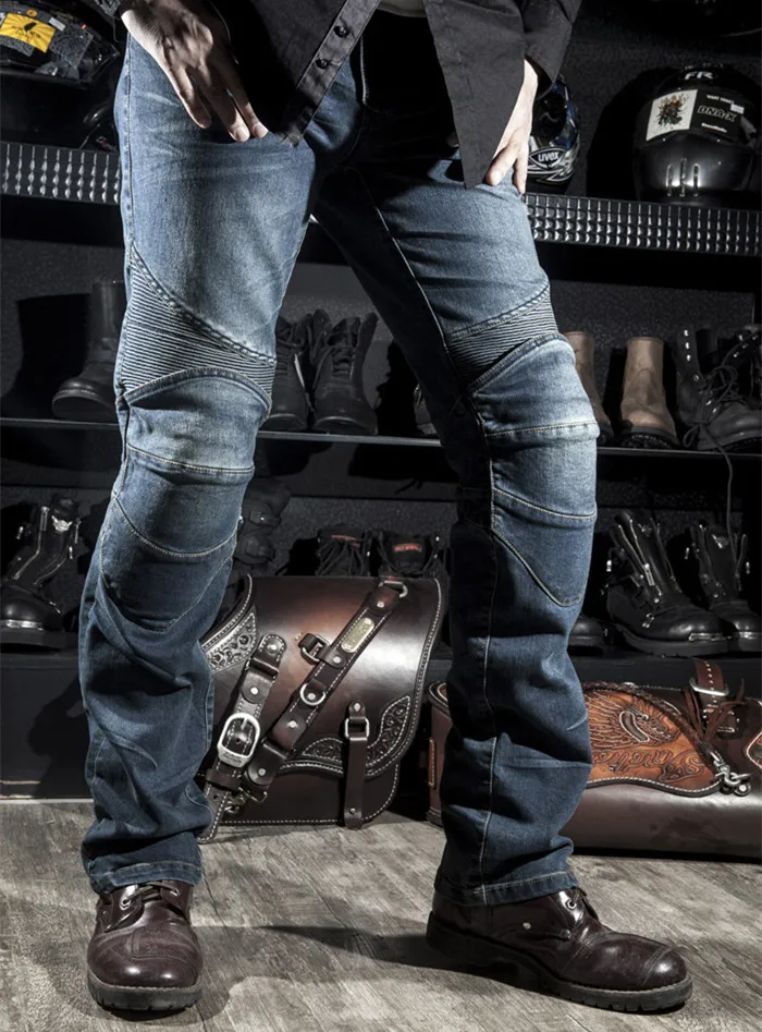 オートバイパンツモトジーンズモトジーンズ男性モトクロスパンツ - Motorcycle Gear Jeans のレビューと価格