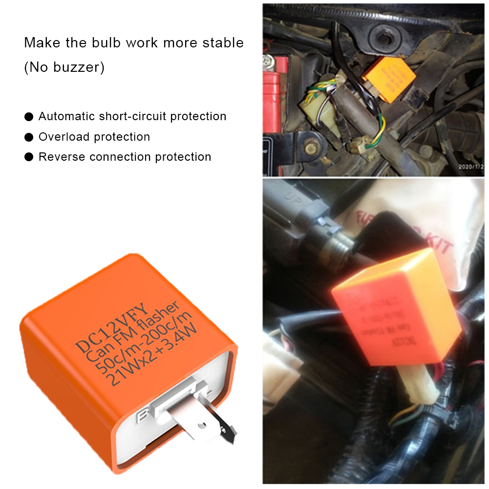DV 12V 周波数リレー調整可能ターンシグナルインジケータ - Motorcycle Gear Protection のレビューと価格