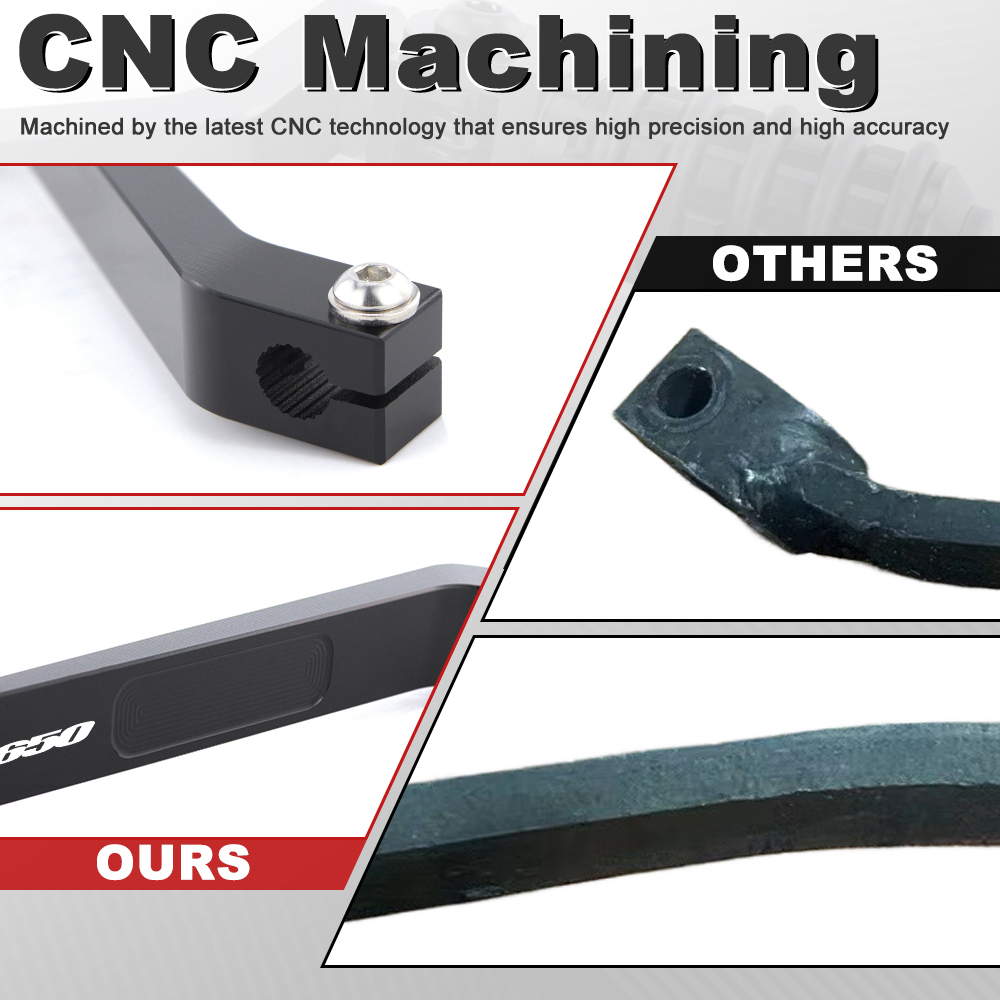 CNCアルミ製シフトレバー オートバイギアレバー 調整可能  - Motorcycle Gear Lever Extender のレビューと価格