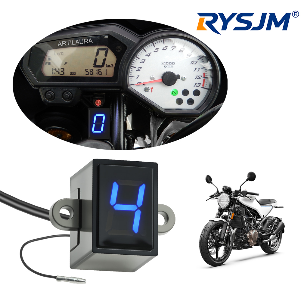 スーパー6スピードディスプレイユニバーサルオートバイデジタル - Motorcycle Gear Blue のレビューと価格